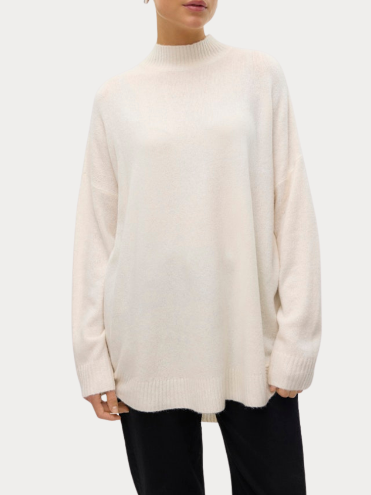 ΠΛΕΚΤΟ VERO MODA PLAZA LS HIGHNCK LONG PULLOVER BIRCH
