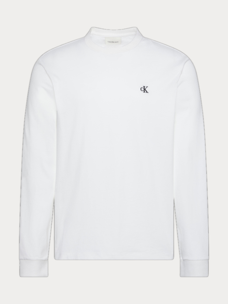 ΜΠΛΟΥΖΑ CALVIN KLEIN LS EASY MONOGRAM TEE WHITE