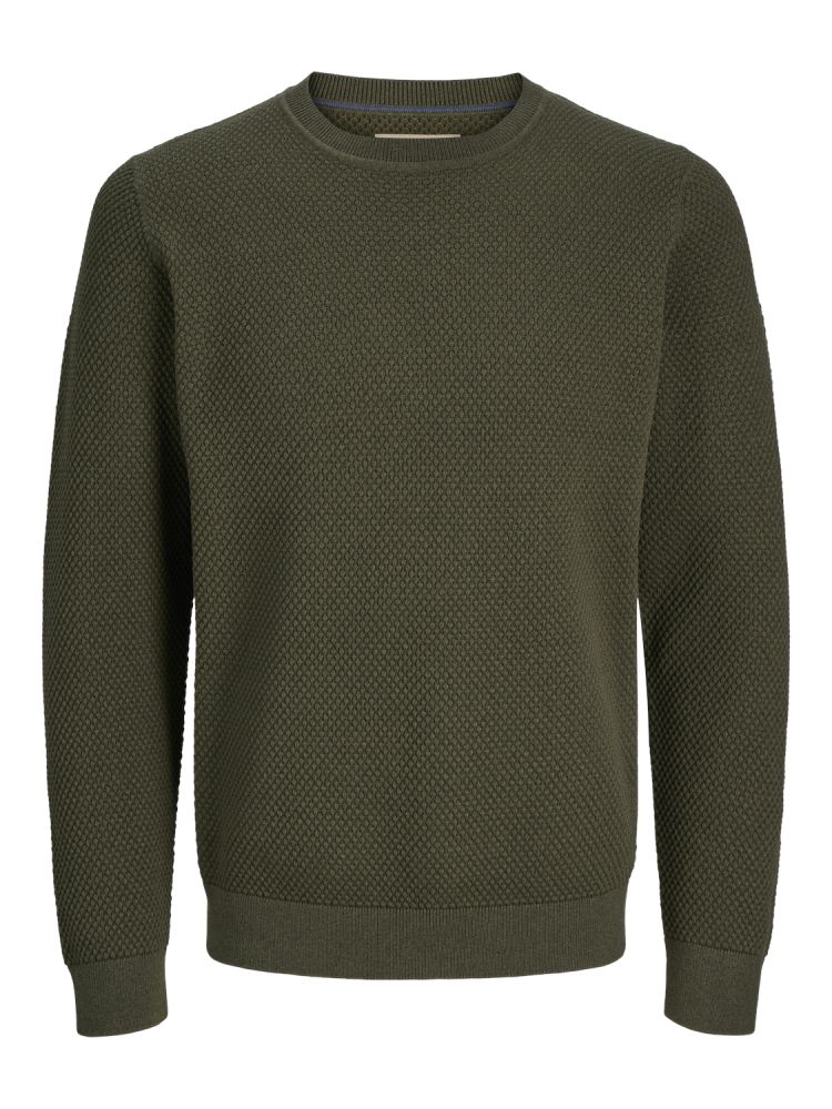ΠΛΕΚΤΟ JACK & JONES JPRBLUNOAH KNIT CREW NECK OLIVE NIGHT