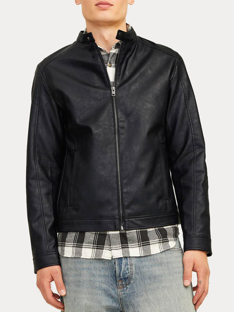 JACKET JACK & JONES JJEDYLAN CLEAN PU BLACK