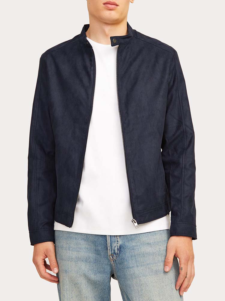 JACKET JACK & JONES JJEDYLAN CLEAN FAUX SUEDE JET BLACK