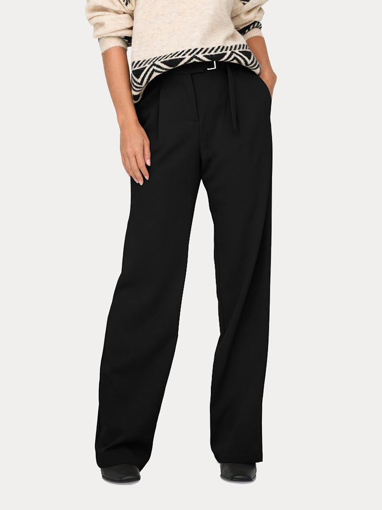 ΠΑΝΤΕΛΟΝΙ ONLY REBECCA HW BELT WIDE PANT TLR BLACK