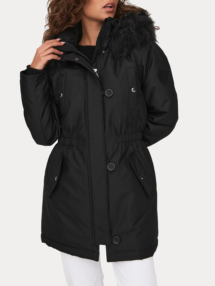 ΜΠΟΥΦΑΝ ONLY IRIS FUR WINTER PARKA BLACK