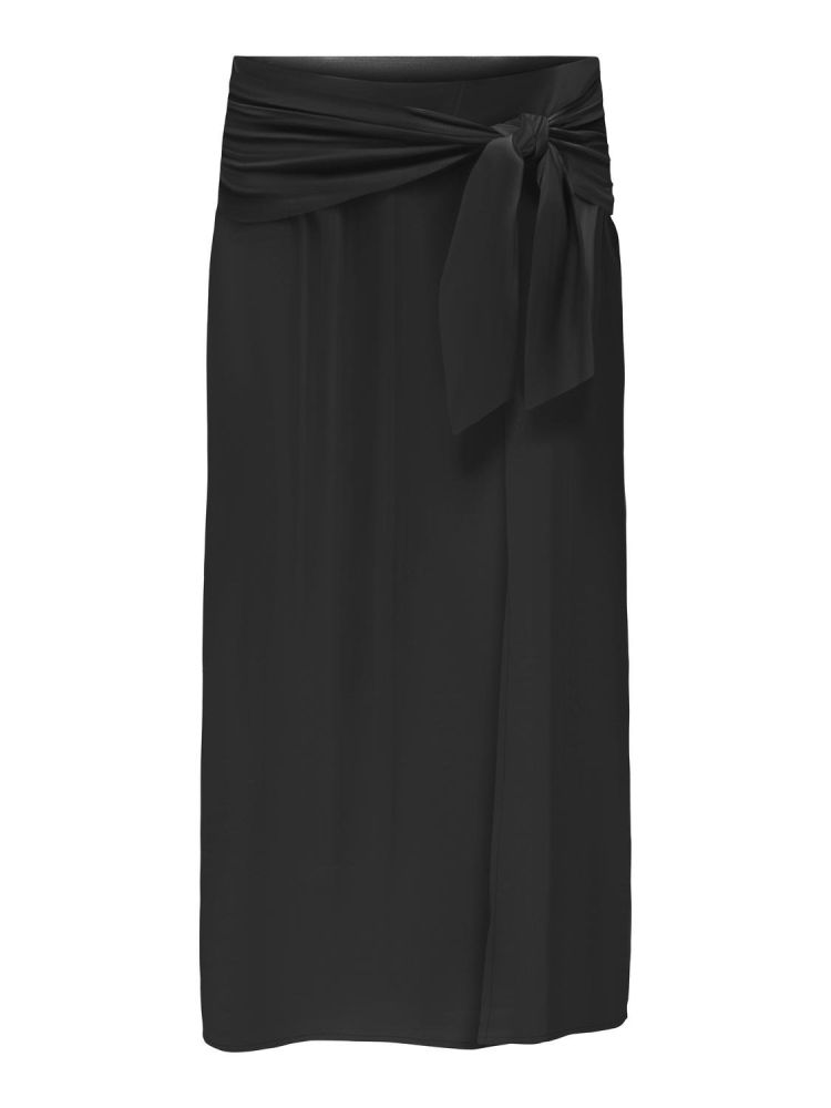 ΦΟΥΣΤΑ ONLY NOVA LIFE STARLEY LONG SKIRT SOLID BLACK