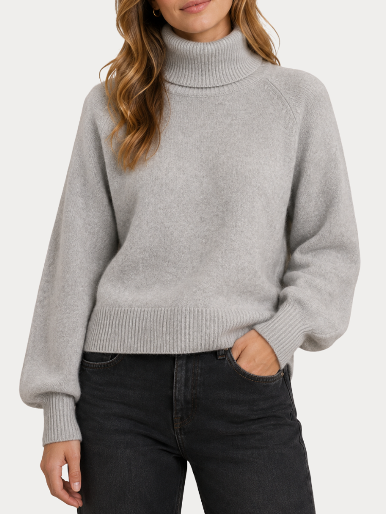 ΠΛΕΚΤΑ ONLY ONLOLIVIA LS ROLL NECK CC KNT LIGHT GREY