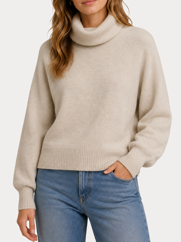 ΠΛΕΚΤΑ ONLY ONLOLIVIA LS ROLL NECK CC KNT HUMUS