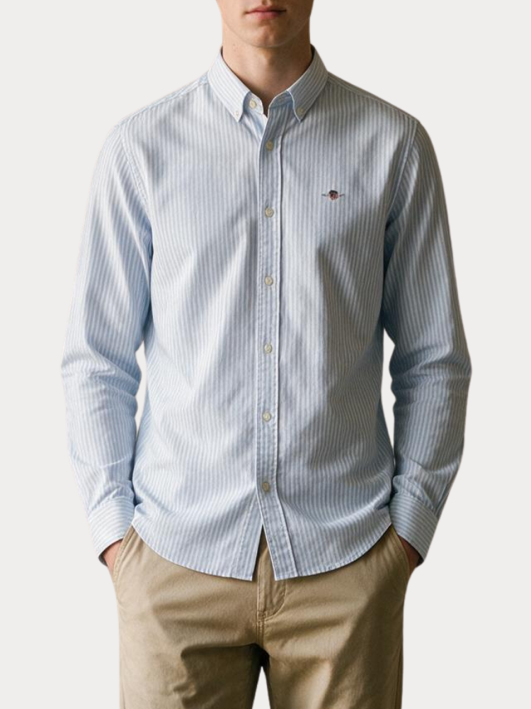 ΠΟΥΚΑΜΙΣΟ GANT STRIPES LIGHT BLUE