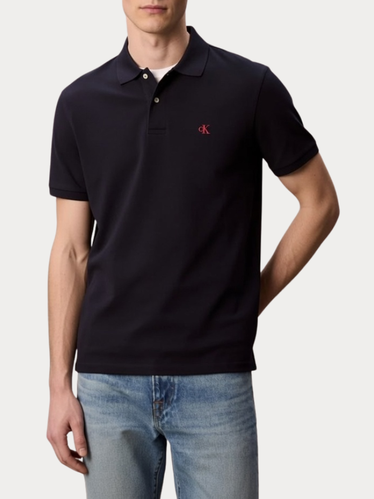 POLO CALVIN KLEIN PIQUE CHEST LOGO REGULAR FIT DARK SAPHIRE