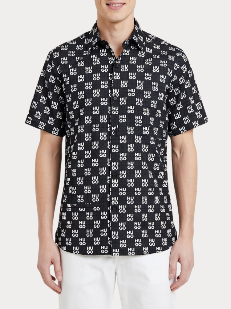 ΠΟΥΚΑΜΙΣΟ HUGO BEACH SHIRT RELAXED DARK BLUE