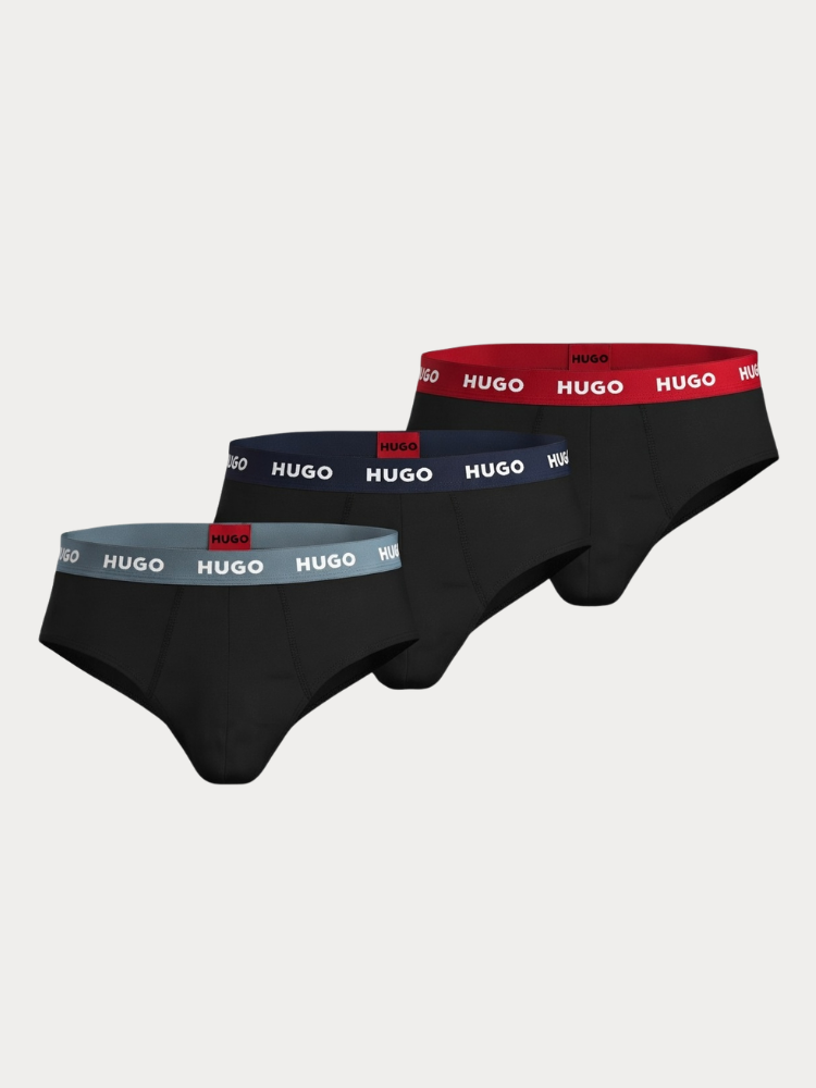 3ΤΕΜ. HUGO HIPBRIEF TRIPLETPACK RED BLUE