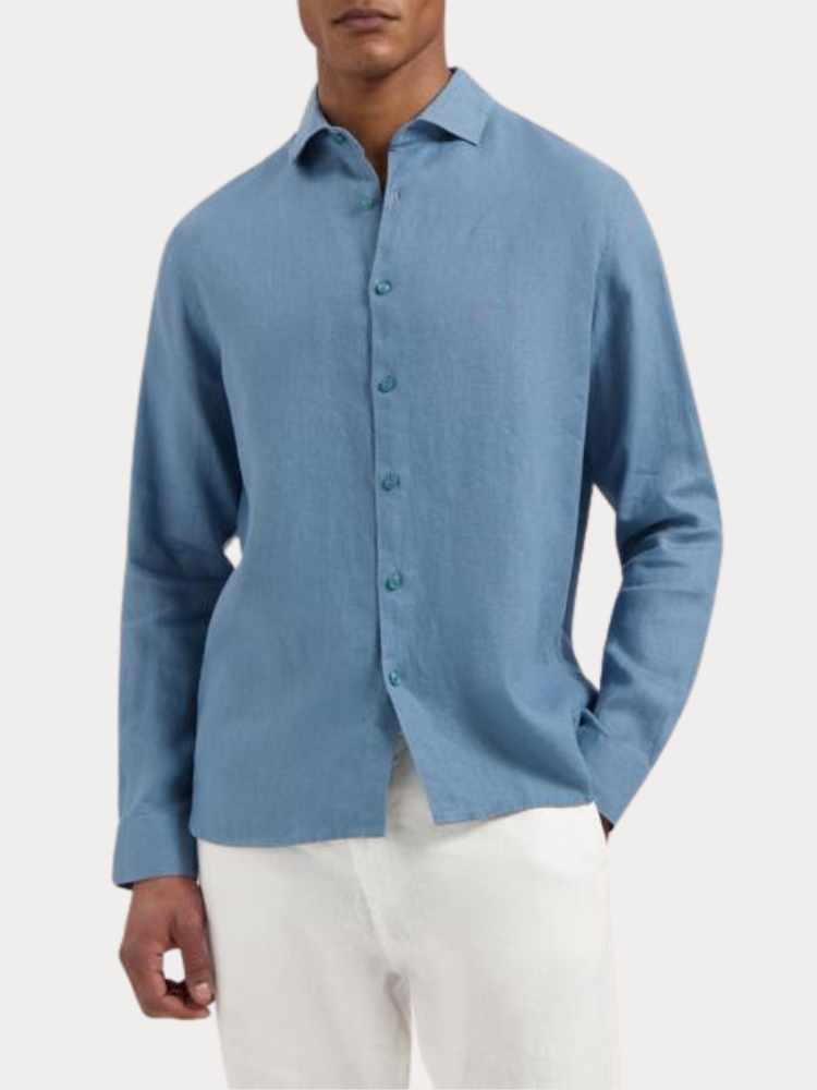 ΠΟΥΚΑΜΙΣΟ DSTREZZED LINEN BLUE