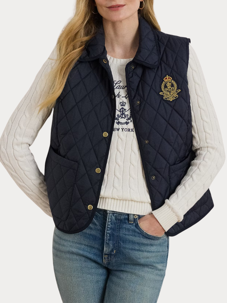 ΑΜΑΝΙΚΟ RALPH LAUREN CRESTED VEST NAVY