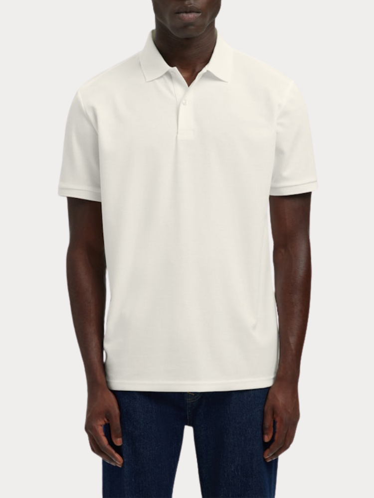 POLO SELECTED SLMFAVE BUTTON SS CLOUD DANCER