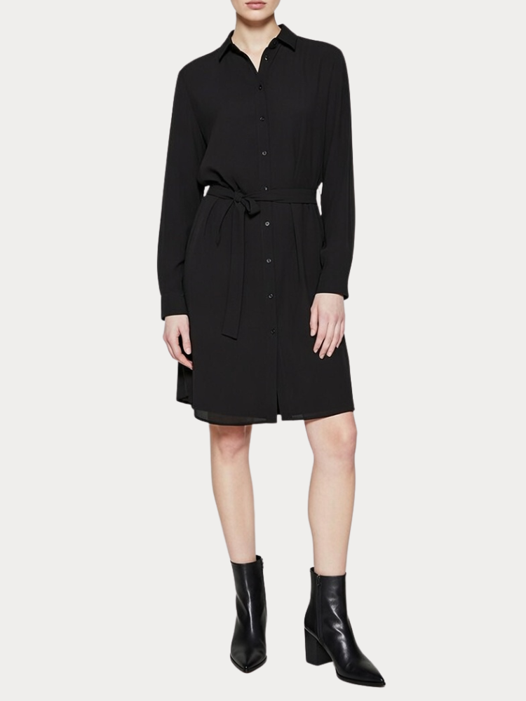 ΦΟΡΕΜΑ VERO MODA VMELINA LS SHIRT DRESS WVN LT BLACK
