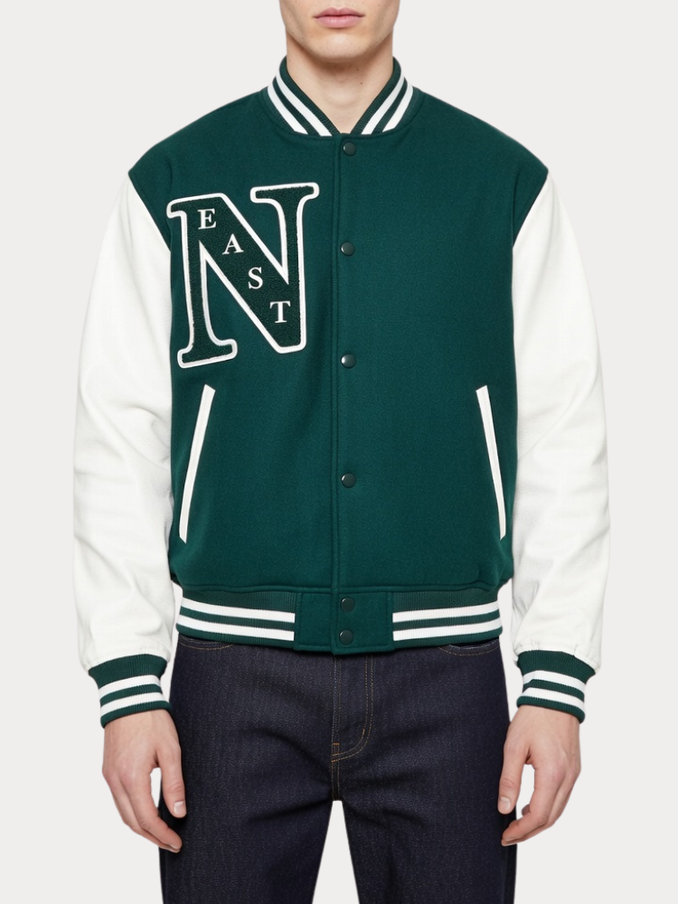 VARSITY BOMBER JACK & JONES JWHSEW GREEN