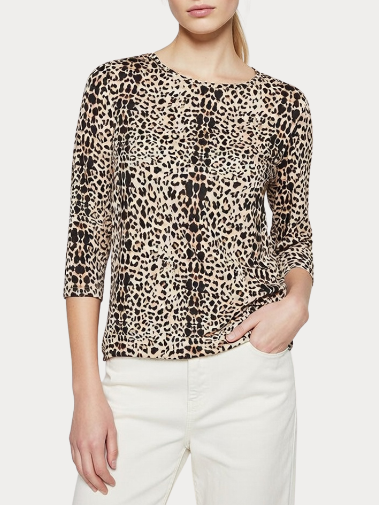 LONG SLEEVE BLOUSE VERO MODA LEOPARD BROWN