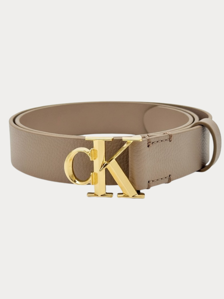 ΖΩΝΗ CALVIN KLEIN FACTED BUCKLE 25MM DESERT TAUPE / GOLD