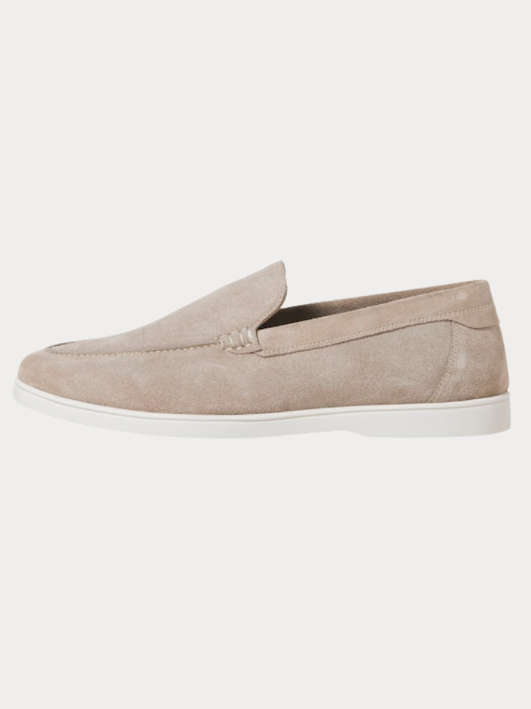 SUEDE LOAFER JACK & JONES JFWSLIM PLAZA TAUPE