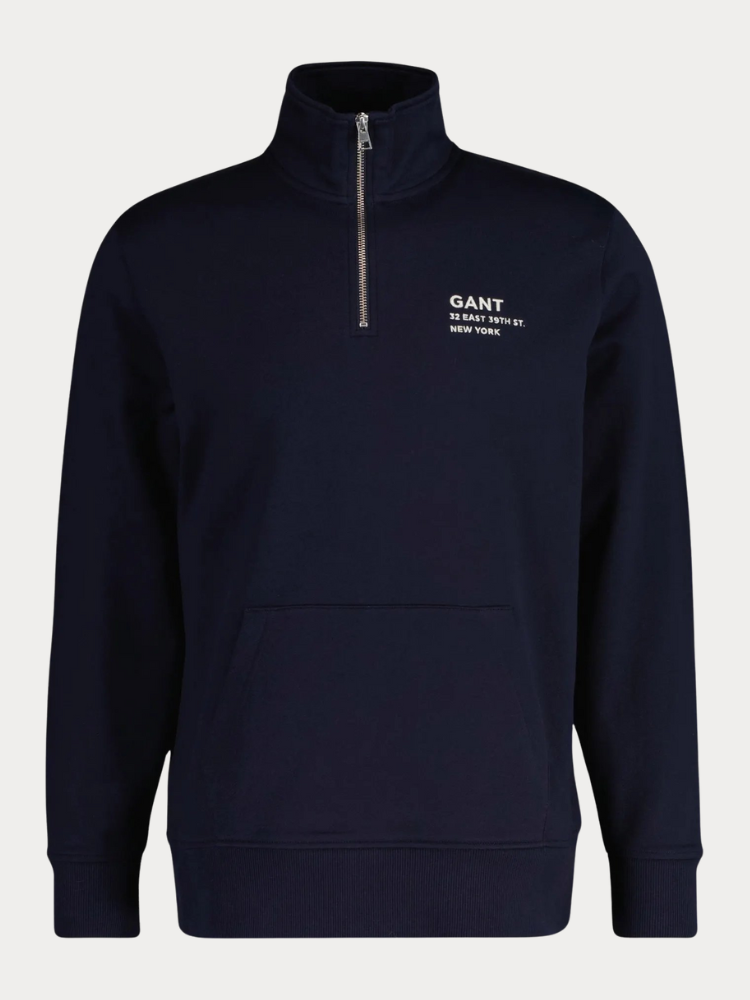 SWEATER GANT HALF ZIP NAVY