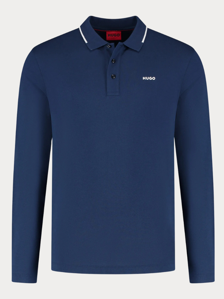 POLO LONG SLEEVE HUGO DERIKO NAVY