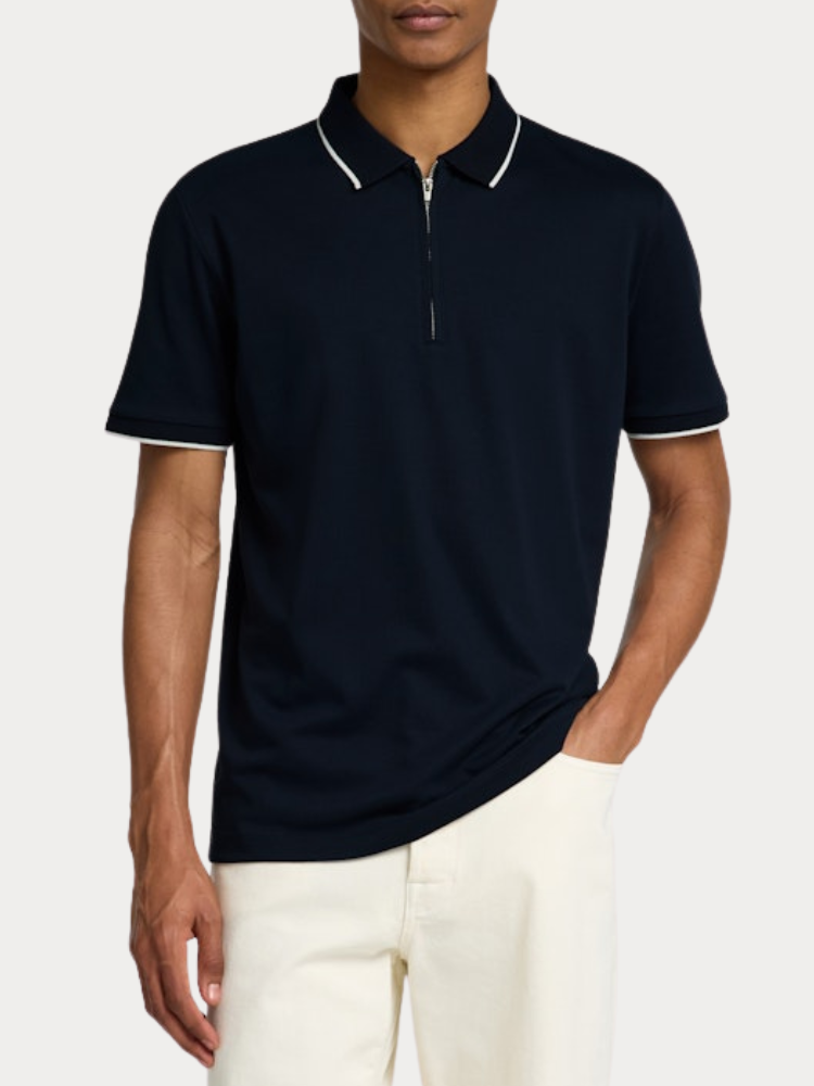 POLO  SELECTED SLHFAVE SPORT ZIP SS SKY CAPTAIN