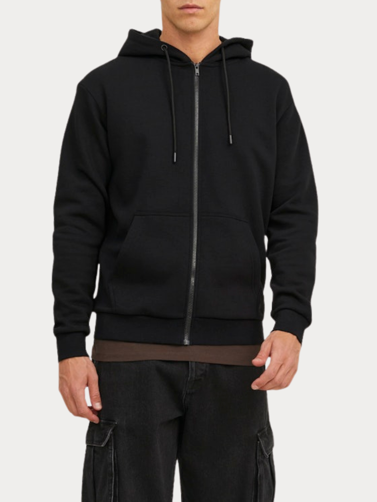 ΖΑΚΕΤΑ JACK & JONES JJEBRADLEY SWEAT ZIP HOOD BLACK