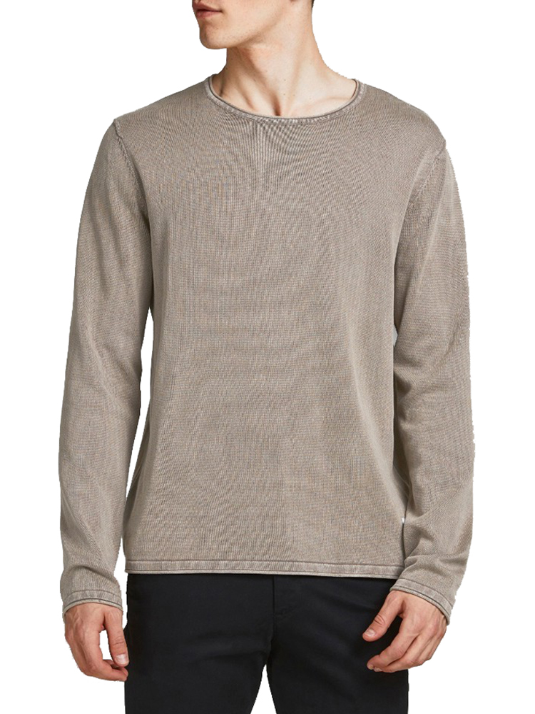 ΠΛΕΚΤΟ JACK & JONES JJELEO KNIT CREW NECK CROCKERY