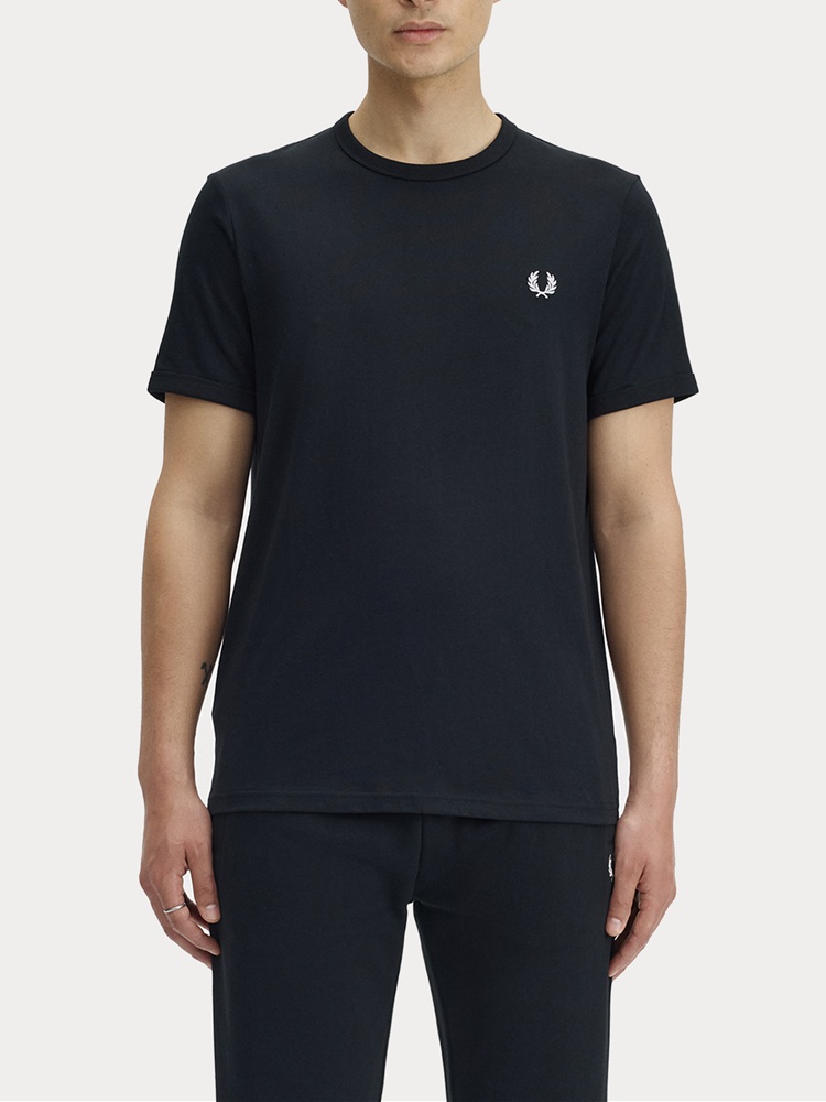 T-SHIRT FRED PERRY RINGER BLACK