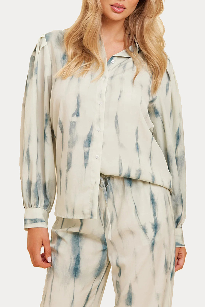 ΠΟΥΚΑΜΙΣΟ RUT & CIRCLE ALMA BLURR PRINT BLUE