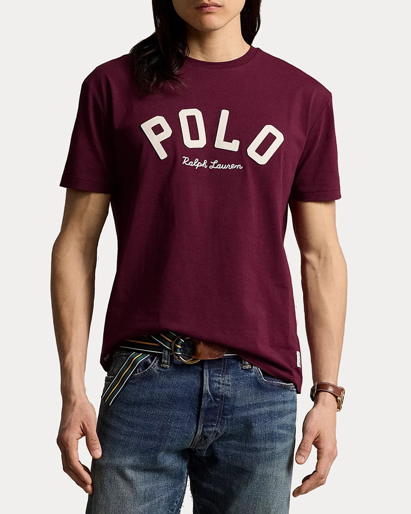 T-SHIRT POLO RALPH LAUREN CLASSIC FIT LOGO JERSEY CLASSIC WINE/RED