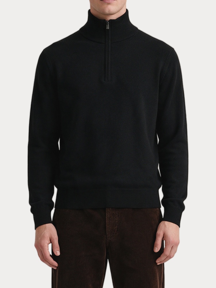 ΠΛΕΚΤΑ FIVE EVER PARIS HALF ZIP BLACK FIVE EVER PARIS