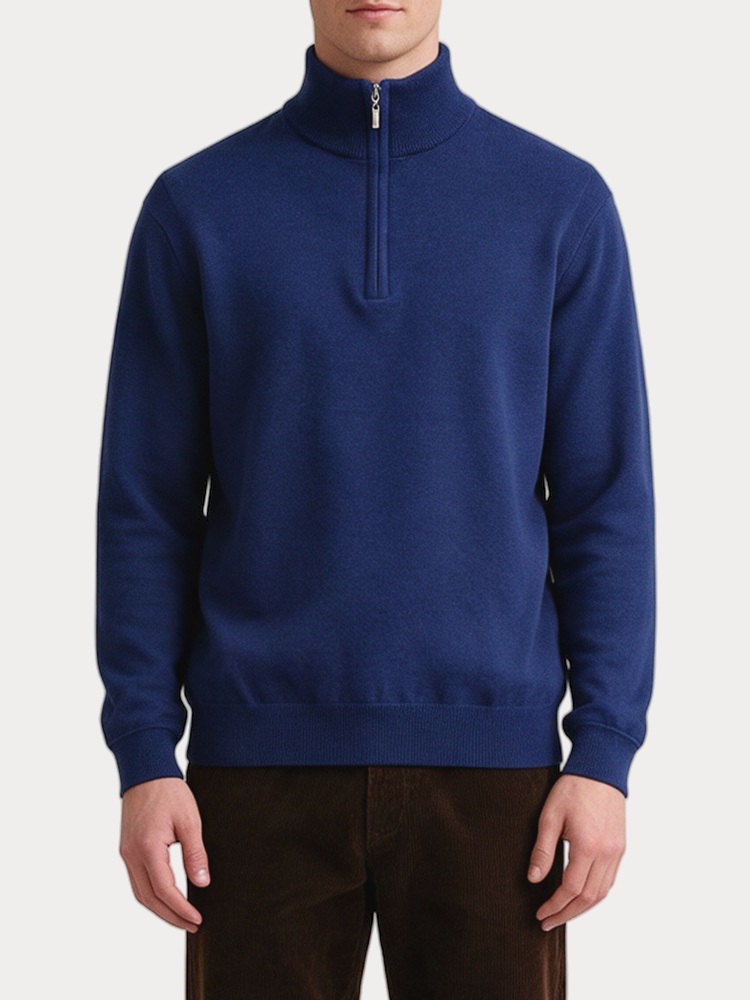 ΠΛΕΚΤΑ FIVE EVER PARIS HALF ZIP NAVY BLUE FIVE EVER PARIS