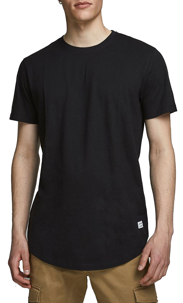 JACK&JONES T-SHIRT JACK & JONES JJENOA TEE SS CREW NECK BLACK JACK&JONES