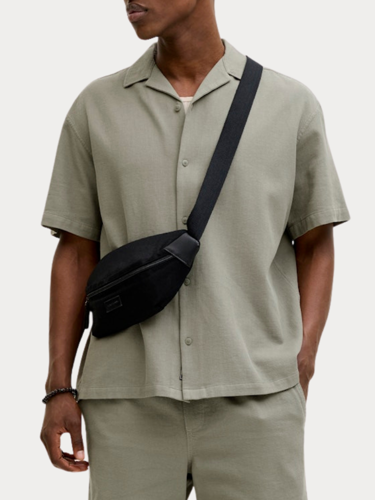 SHORT SLEEVE JACK&JONES 12295551 JJGLOBAL WAFFLE RESORT SHIRT SS VETIVER JACK&JONES