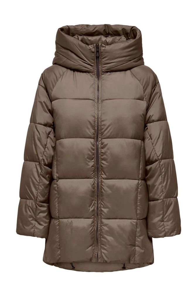 ONLY ΜΠΟΥΦΑΝ PUFFER ONLY ASTA OVERSIZE COAT LIFE WALNUT ONLY