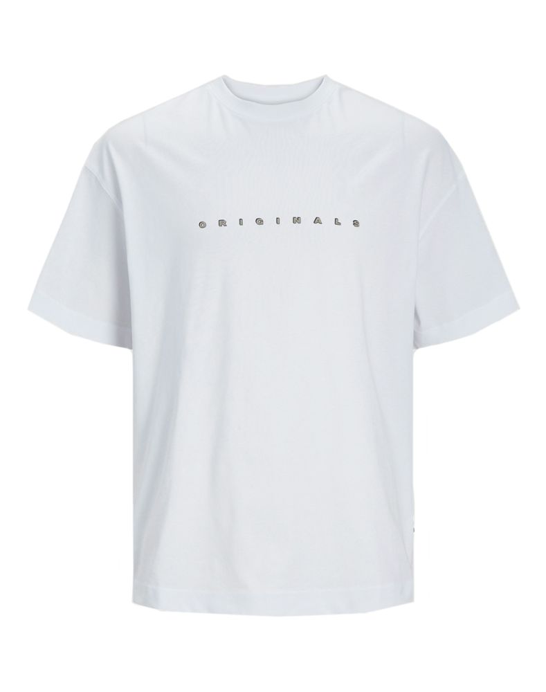 JACK&JONES T-SHIRT JACK & JONES JOREASTER ACTIVITY TEE SS CREW NECK BRIGHT WHITE/ORG JACK&JONES