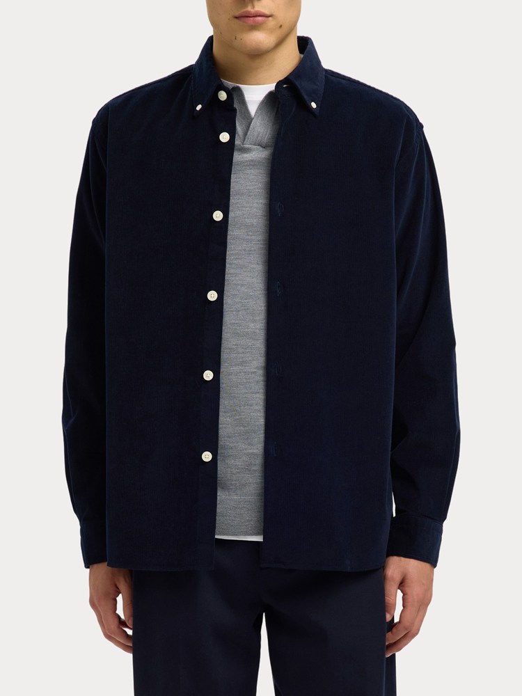 ΠΟΥΚΑΜΙΣΟ SELECTED SLMREGCOLE DANNI CORD BD LS SHIRT NOOS SKY CAPTAIN SELECTED
