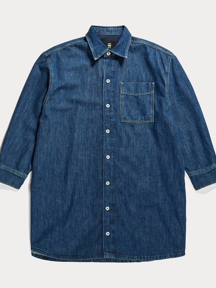 ΦΟΡΕΜΑ G-STAR OVERSIZED DENIM DRESS DARK BLUE G-STAR