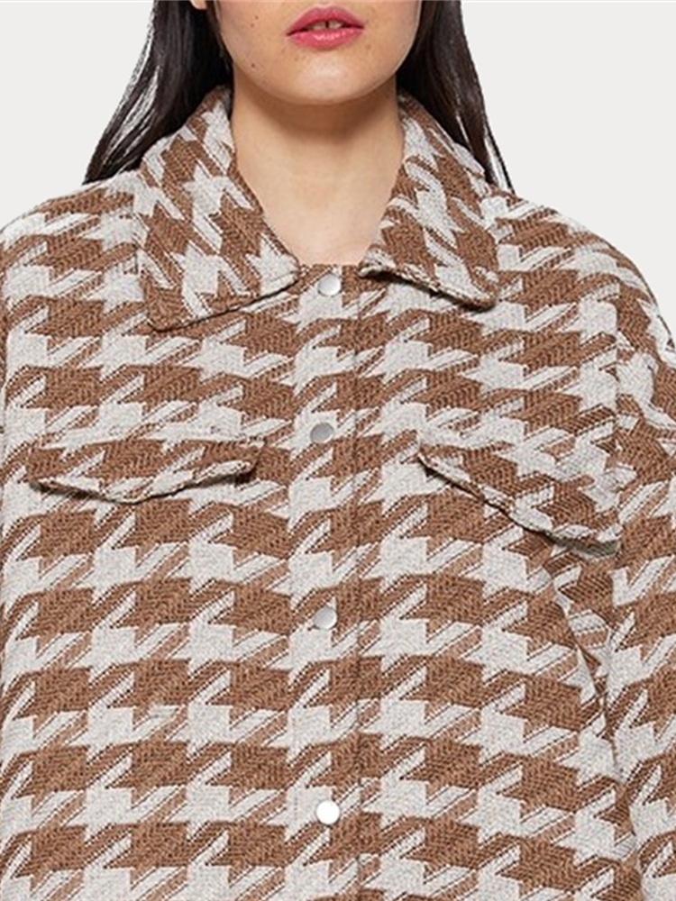 JACKET ONLY ONLISOLDE ZL BOUCLE SHACKET CC OTW BROWN ONLY