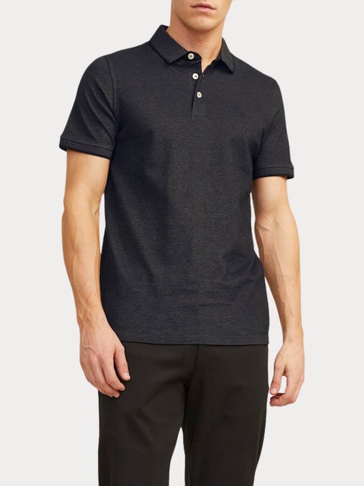 ΑΝΔΡΙΚΟ ΠΟΛΟ JACK & JONES JJEPAULOS SS DARK GRAY SLIM FIT JACK&JONES