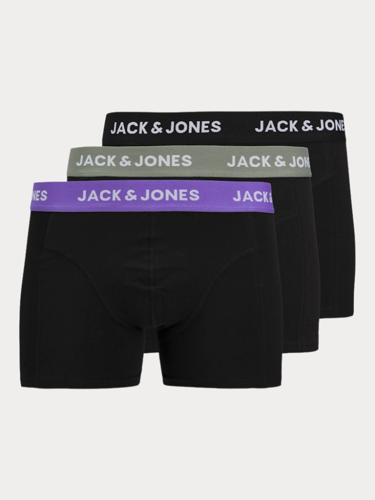 3ΤΕΜ ΕΧΩΡΟΥΧΑ JACK & JONES JACAXEL SOLID TRUNKS BLACK JACK&JONES
