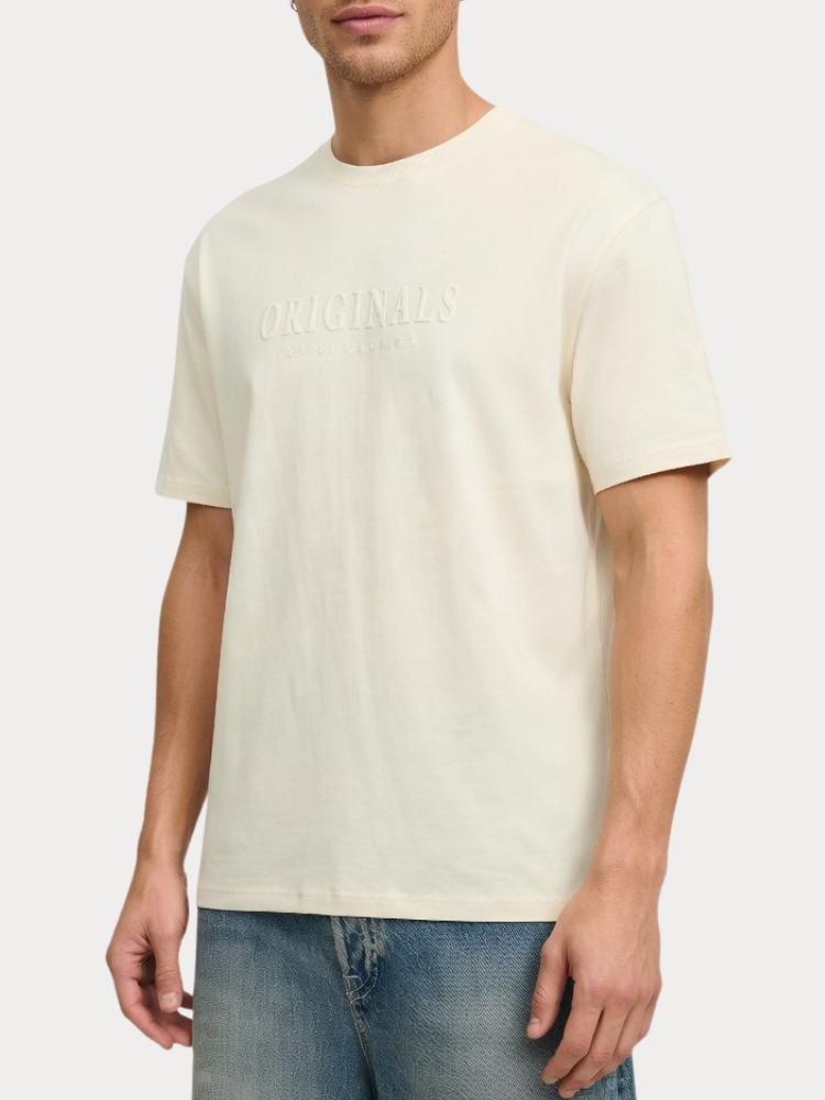 T-SHIRT JACK & JONES JORFREDERIKSBERG TEE SS CREW NECK BEIGE JACK&JONES