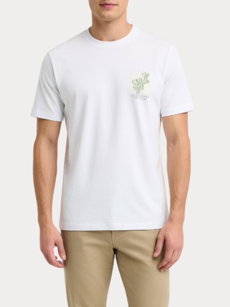 T-SHIRT JACK & JONES JORMONTAUK CHESTIE TEE SS CREW NECK BRIGHT WHITE JACK&JONES