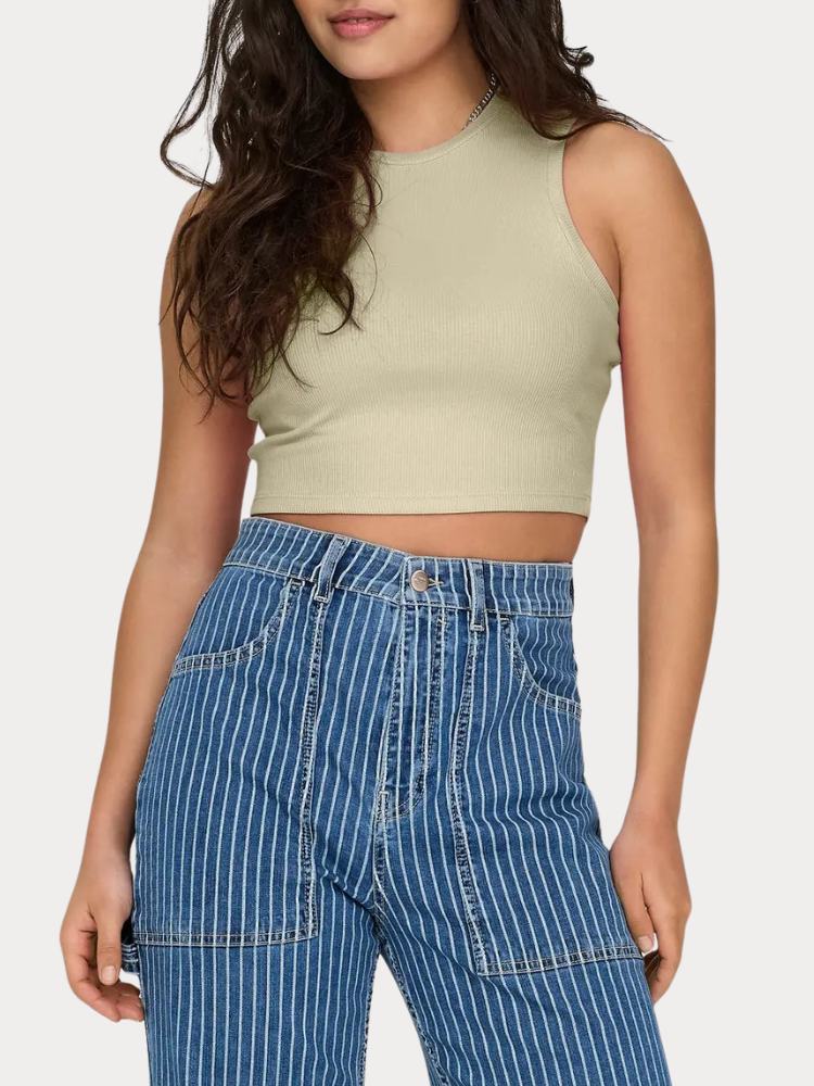 TANK TOP ONLY VILMA S/L CROPPED JRS HUMUS ONLY