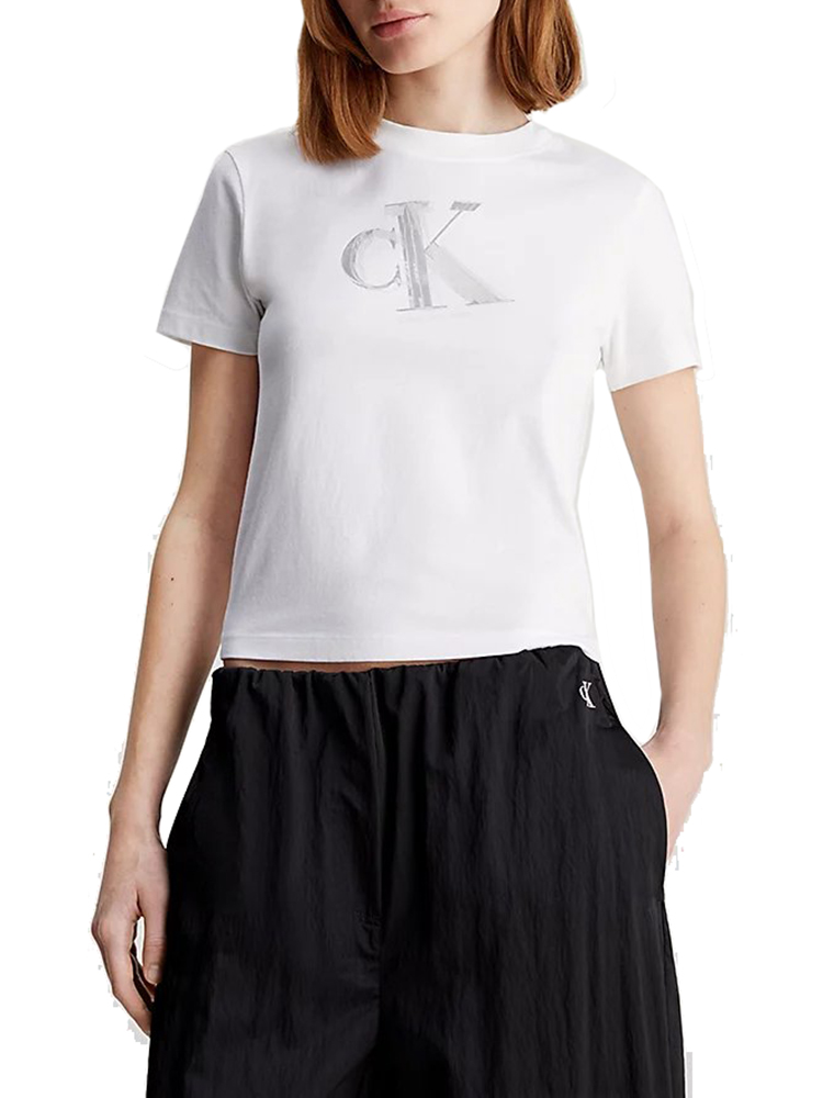 CALVIN KLEIN META CK BABY TEE J20J223165-YAF White