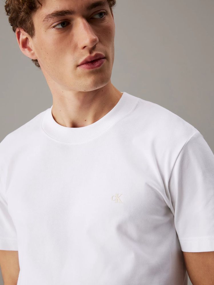 T-SHIRT CALVIN KLEIN HEAVY REGULAR TEE BRIGHT WHITE CALVIN KLEIN φωτογραφία