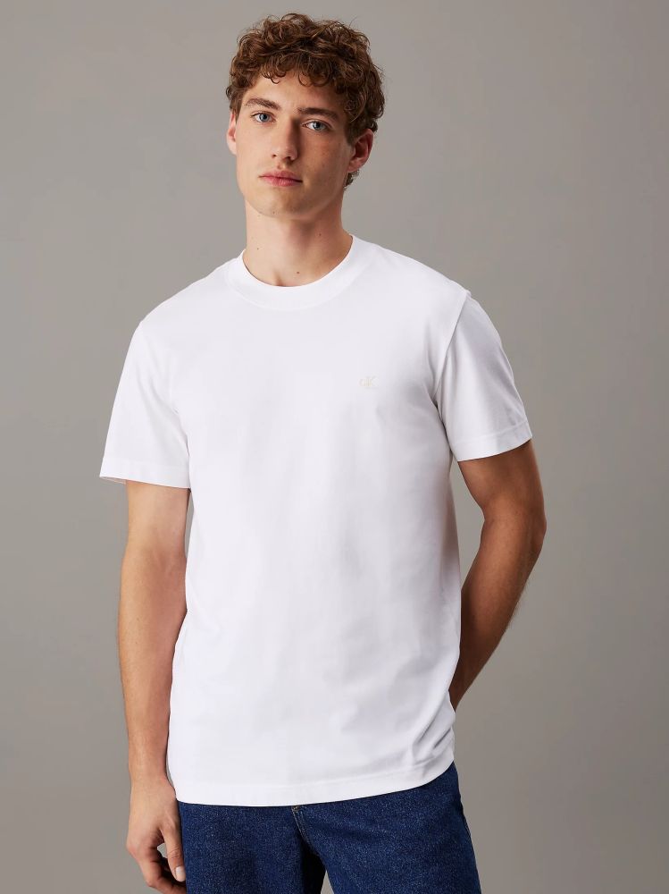 T-SHIRT CALVIN KLEIN HEAVY REGULAR TEE BRIGHT WHITE CALVIN KLEIN φωτογραφία