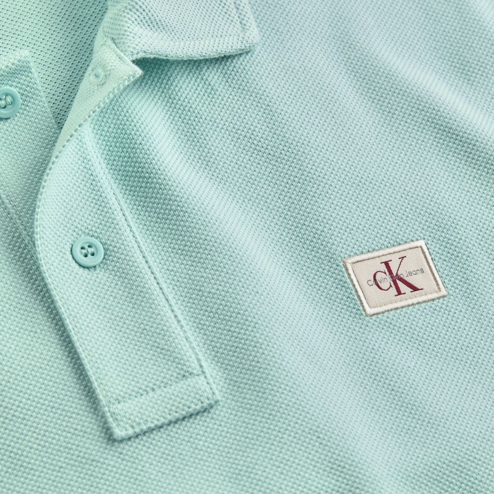 ΠΟΛΟ CALVIN KLEIN WOVEN LABEL FRESH MINT CALVIN KLEIN φωτογραφία