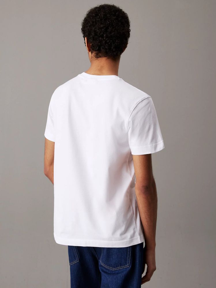 T-SHIRT CALVIN KLEIN WOVEN LABEL TEE BRIGHT WHITE CALVIN KLEIN φωτογραφία