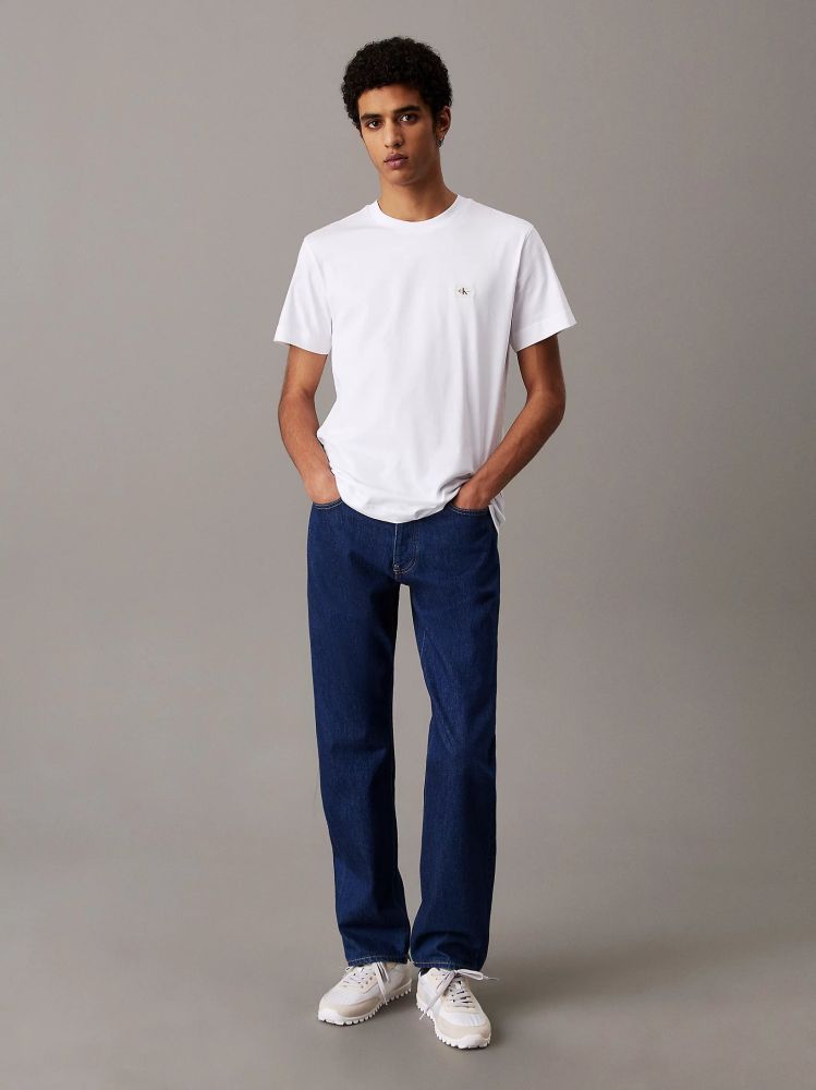 T-SHIRT CALVIN KLEIN WOVEN LABEL TEE BRIGHT WHITE CALVIN KLEIN φωτογραφία